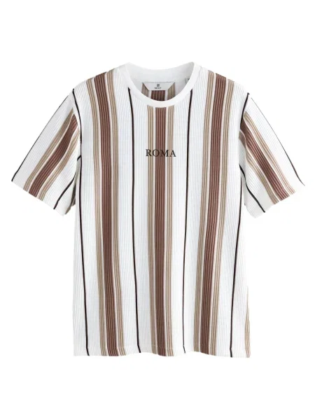 Next Póló Edles bézs / csokoládé / fekete fehér