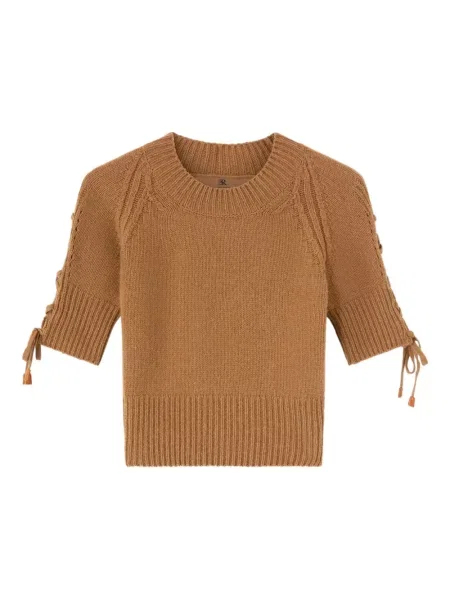 Tricou Ermanno Scervino din cașmir maro