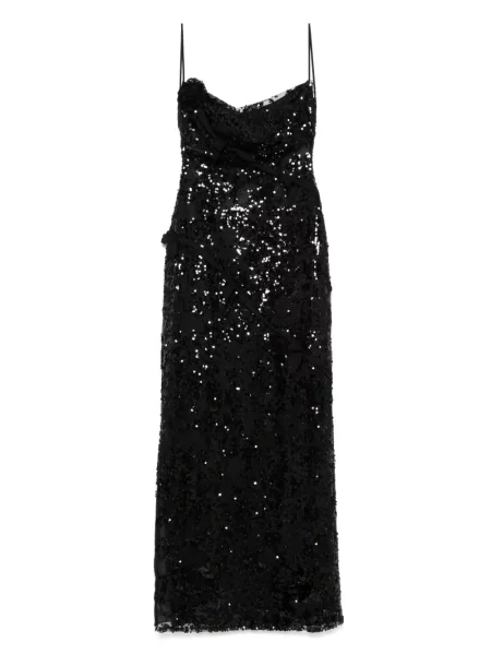 Rochie maxi Coperni cu paiete de costum negru