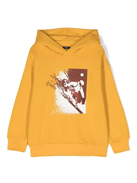 Bluza z kapturem dziecięca Il Gufo żółta