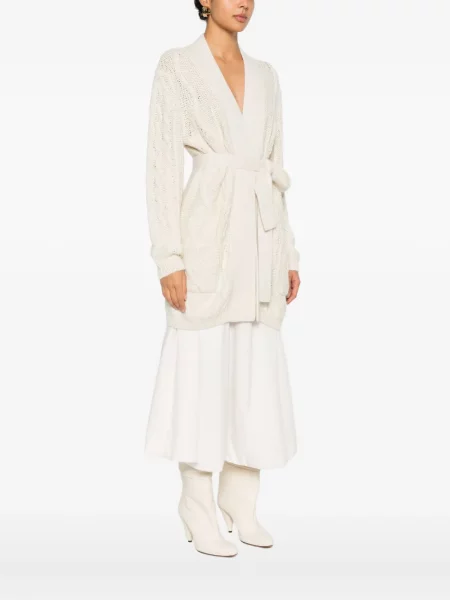 Cardigan Gran Sasso tricotate alb