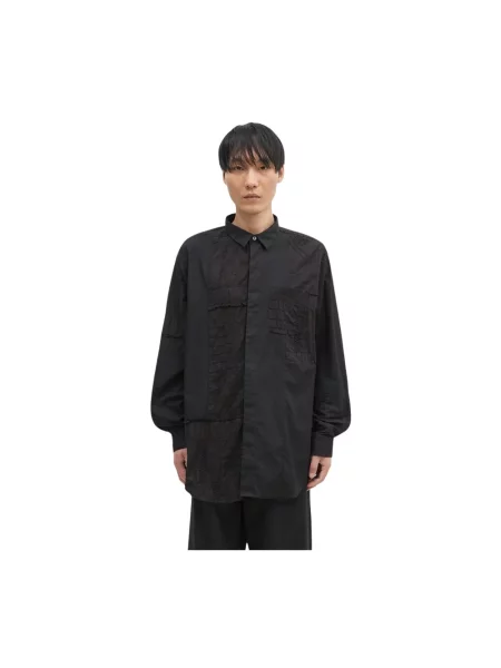 Engineered Garments koszula Combo Short Collar relaxed z kołnierzykiem klasycznym czarny