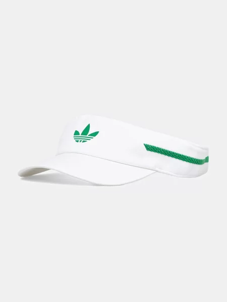 Шапка с козирки Adidas Originals с принт бяло