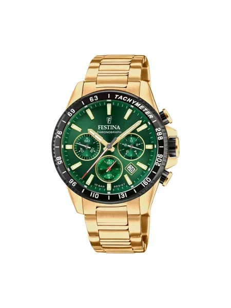 FESTINA Analogové hodinky Chronograph Timeless Chronograph' zelená