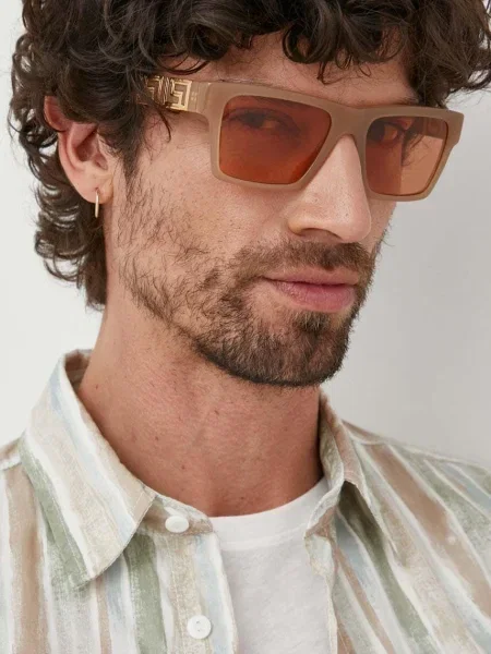 Слънчеви очила Versace бежово
