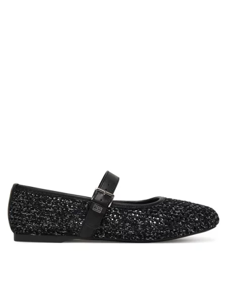 Tommy Jeans Baleriny Tjw Knitted Ballerina czarny