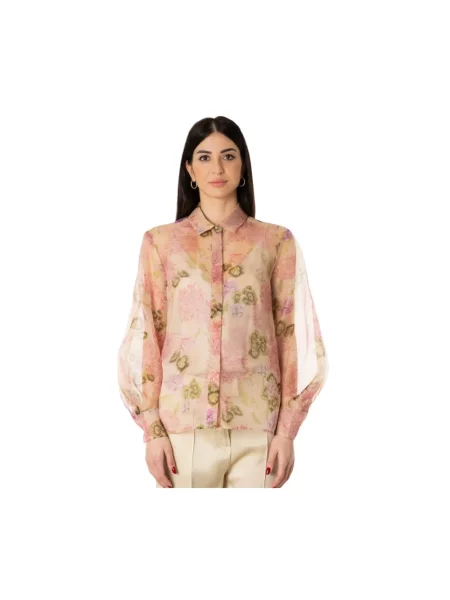 Wielobarwność koszula Max Mara Studio z organzy