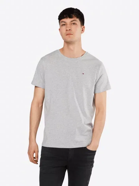 Tommy Jeans Majica Slim Fit siva