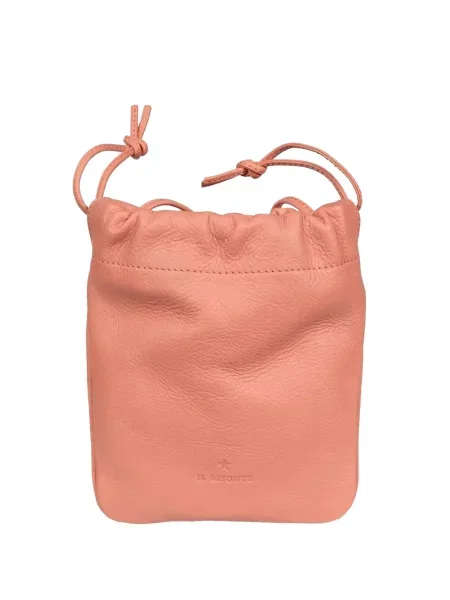 Geantă bucket Il Bisonte din piele roz