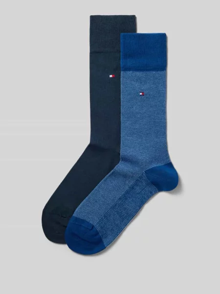 Skarpety z mieszanki bawełny Tommy Hilfiger niebieskie