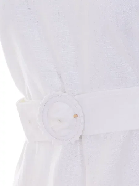 Gėlėta nėriniuota mini suknelė Twinset balta