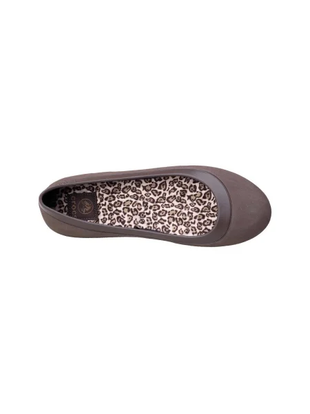 Pantofi Crocs fără toc cu model leopard maro
