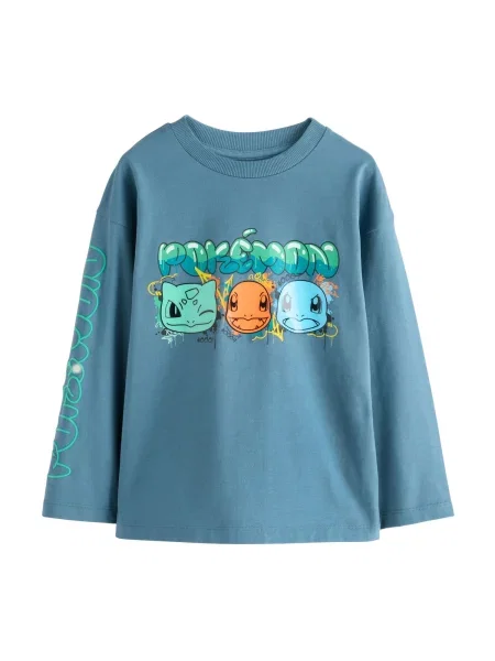 Next Tricou Pokémon turcoaz / aqua / porumbel / portocaliu albastru