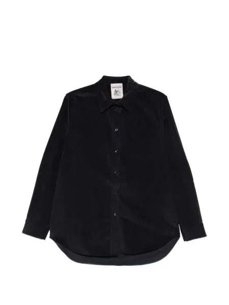 Cămașă Semicouture de catifea cord albastru