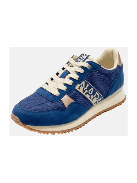 Sneakersy Napapijri z siateczką niebieskie