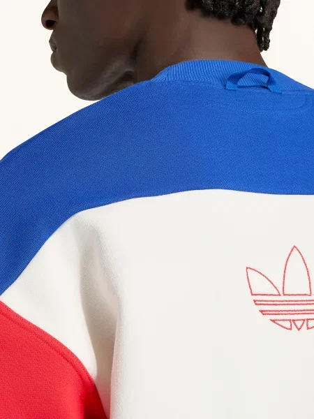 Adidas Mikina Graphic / červená / modrá bílá