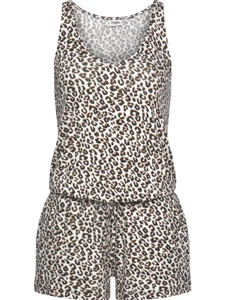 BUFFALO Salopeta / bej / negru alb