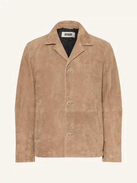 Drykorn Kurtka Skórzana Louvin beige beżowa