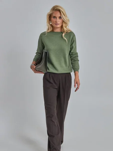 Джемпер TrikoBakh оливковий вовна/віскоза