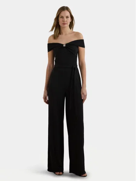 LAUREN RALPH LAUREN Ολόσωμη φόρμα Wide Leg μαύρο