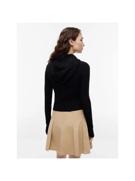 Geacă de blugi Tommy Jeans cu glugă negru