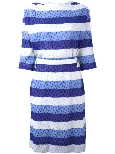 Pruhované oblekové šaty Courrèges Pre-owned modré