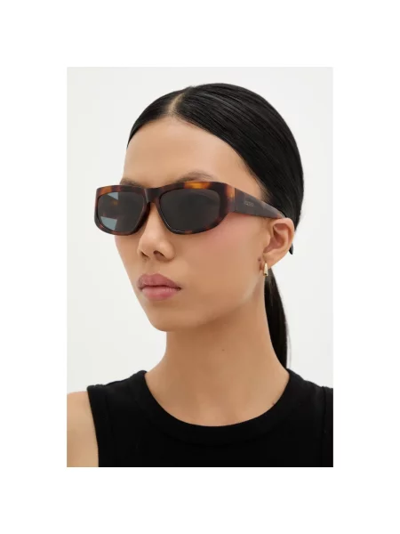 Jacquemus okulary przeciwsłoneczne PILOTA brązowy