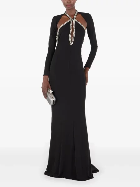 Rochie de seară Roberto Cavalli de cristal negru