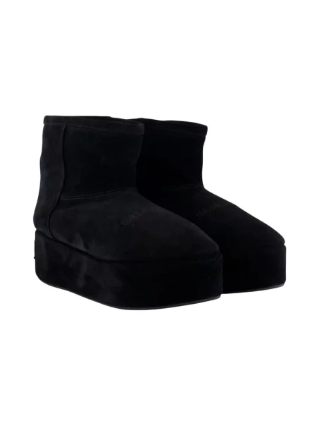 Botki Balenciaga wełniane na platformie czarne