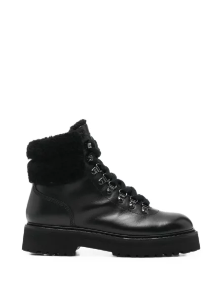 Botine Woolrich cu șireturi din dantelă negru