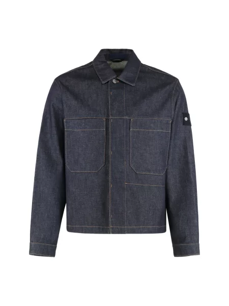 Kurtka jeansowa Stone Island z kamieniami niebieska