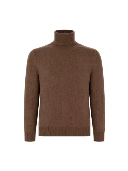 Sweter z golfem Panicale do golfa brązowy