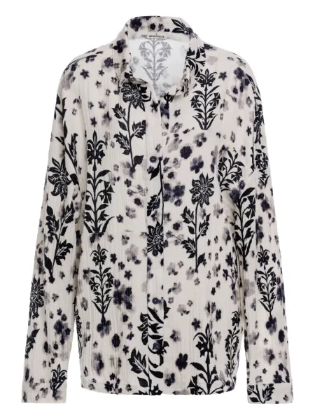 Cămașă Agua Bendita cu model floral cu imagine alb