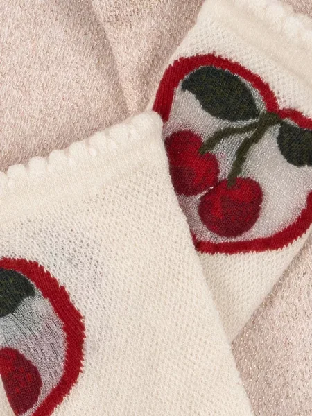 Konges Sløjd ponožky detské CHERRY ROSE béžová