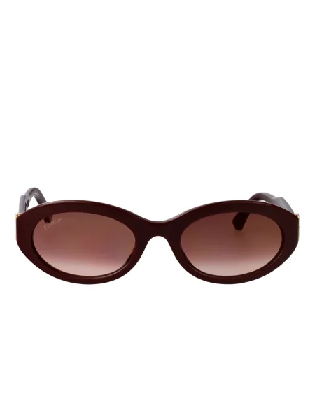 Ochelari de soare ovali Cartier Eyewear roșu