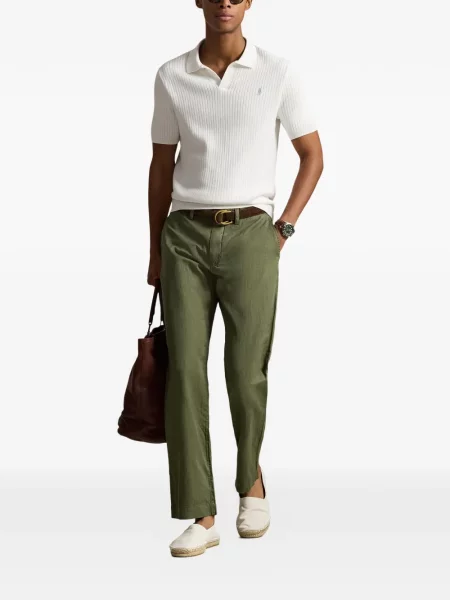 Dlouhá pruhovaná s límcem kšiltovka Polo Ralph Lauren modrá