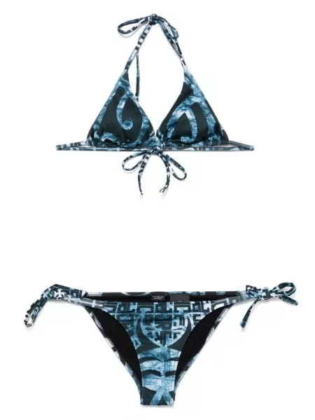 Bikini John Richmond cu imagine albastru