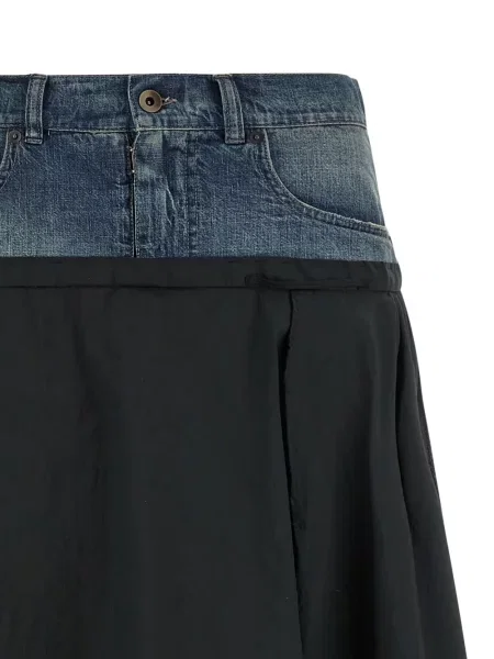Φούστα τζιν Maison Margiela μαύρο