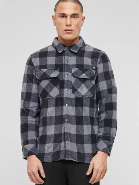 Cămașă Brandit din fleece cu mâneci lungi negru