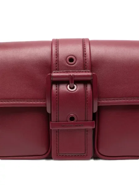 Δερμάτινη δερμάτινη τσάντα Michael Kors με αγκράφα κόκκινο