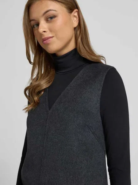Sukienka mini z mieszanki wełny Calvin Klein szara