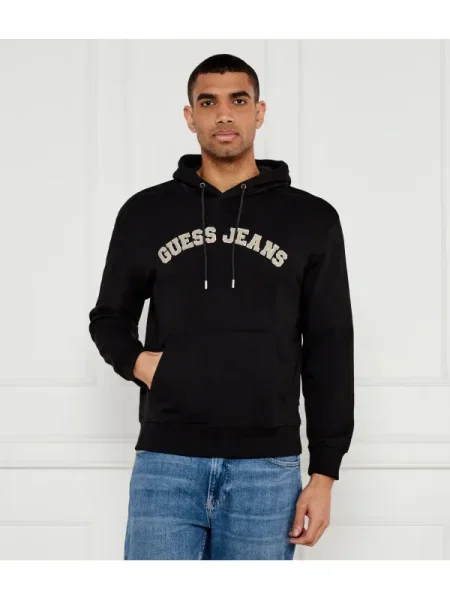 Guess Jeans Hanorac COLLEGIATE negru