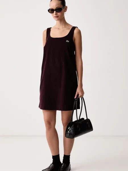 Lacoste rochie din catifea reiată