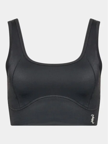 Спортен сутиен Juicy Couture Lazlo с изчистен дизайн черно