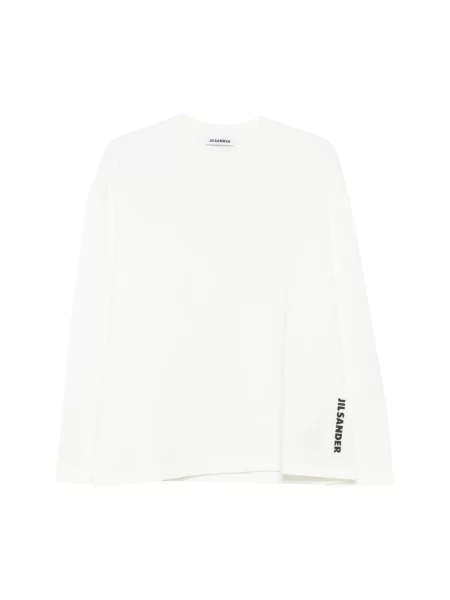 Top Jil Sander z logo biały