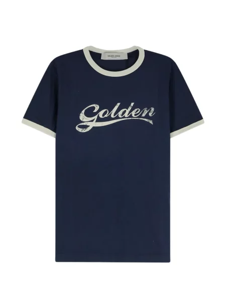 Tricou Golden Goose cu imagine albastru