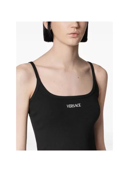 Sukienka Versace na ramiączkach czarna