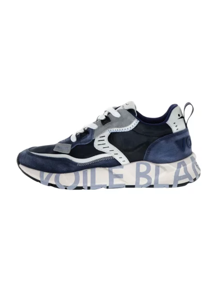 Sneakersy Voile Blanche zamszowe niebieskie