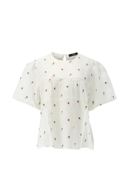 Top Weekend Max Mara cu model floral alb