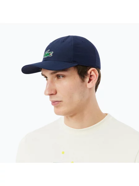 Lacoste czapka z daszkiem niebieska